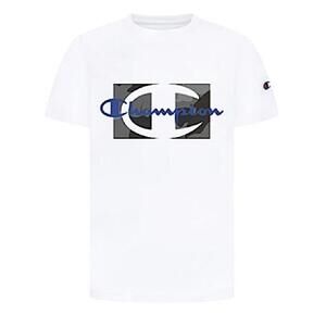 Champion Big Script Crewneck T-Shirt white, boys shirt L